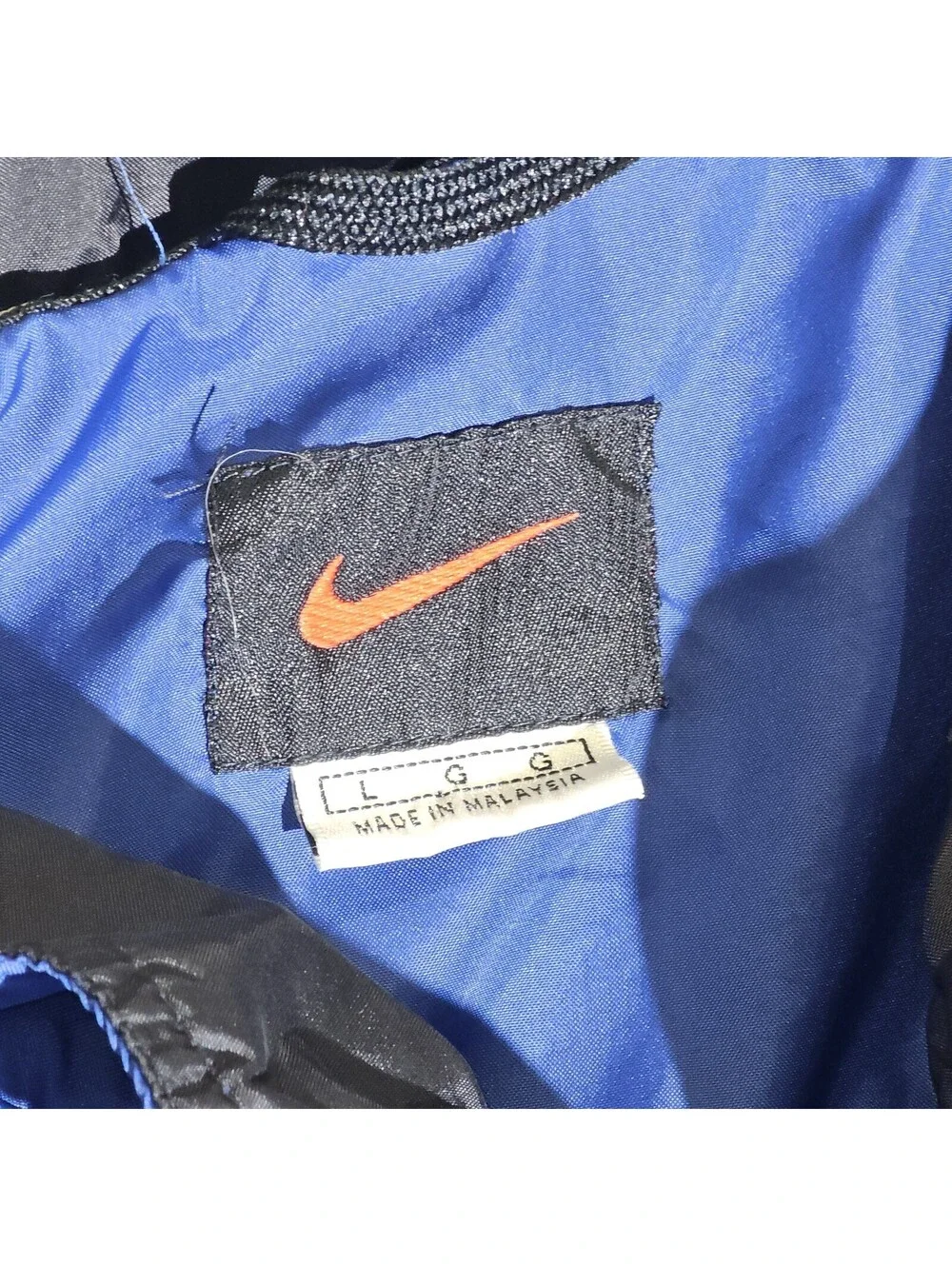 Vintage Nike Windbreaker Jacket Men’s L Blue Full Zip 90s Y2K Swoosh EUC